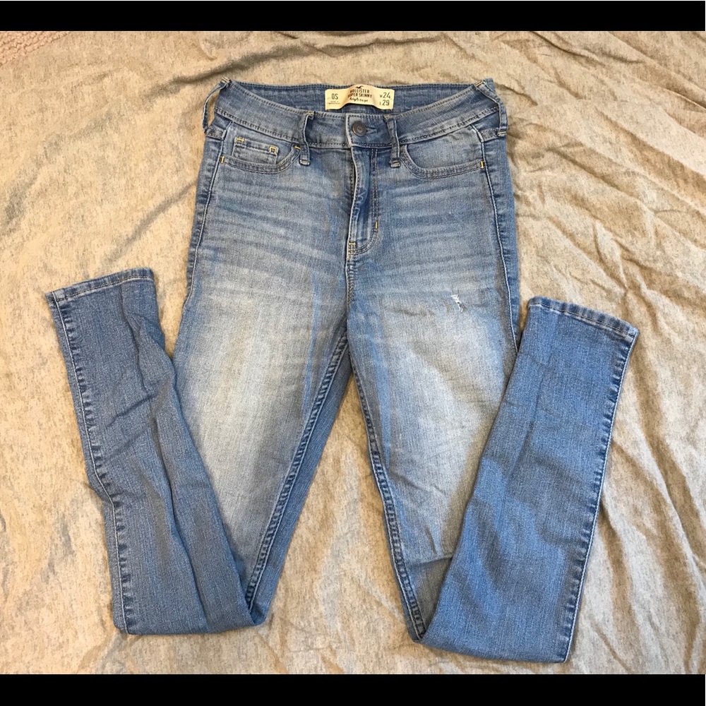 Hollister light wash ripped jeans